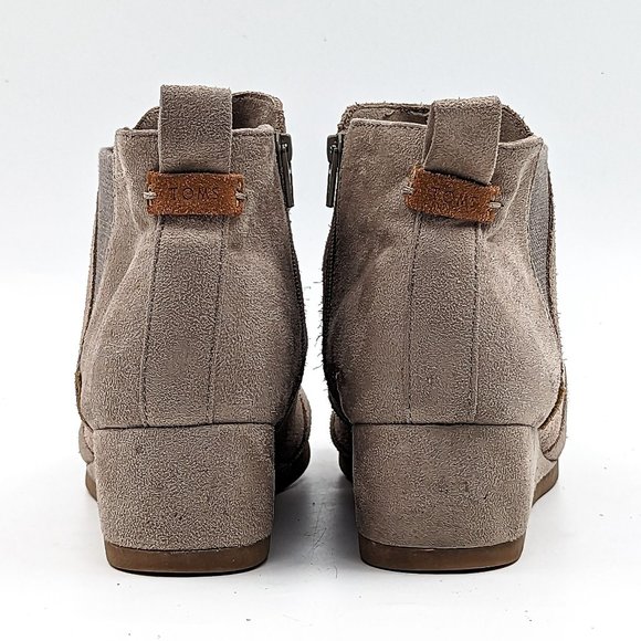 Toms Women Kelsey Sand Wedge Elastic Suede Booties size 5.5 - Picture 8 of 12